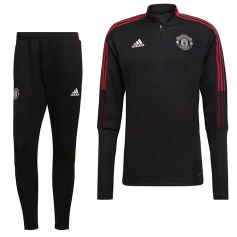 adidas manchester united drill trainingspak 2021-2022 zwart rood|manchester united training jerseys.